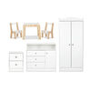 Combo Infantil Closet + C&oacute;moda + Velador + Mesita CIC Blanco
