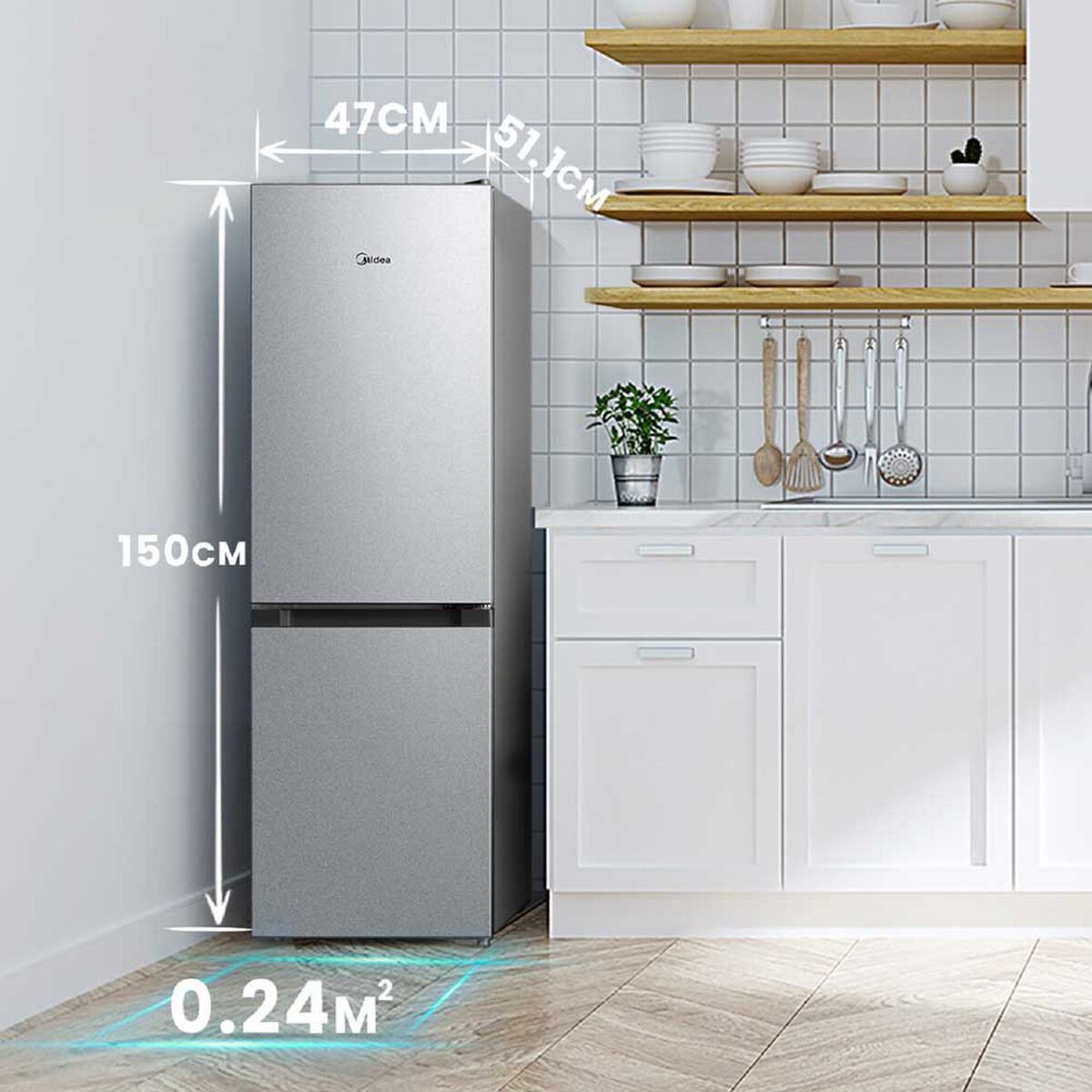 Refrigerador No Frost Midea MDRB241FGE50M 115 lts.