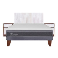 Cama Europea CIC 2 Plazas Ortopedic Advance + Respaldo + 2 Veladores