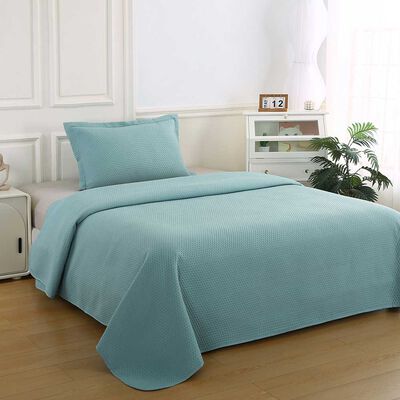 Quilt Liso Illusions 1,5 Plazas Atenas Celeste
