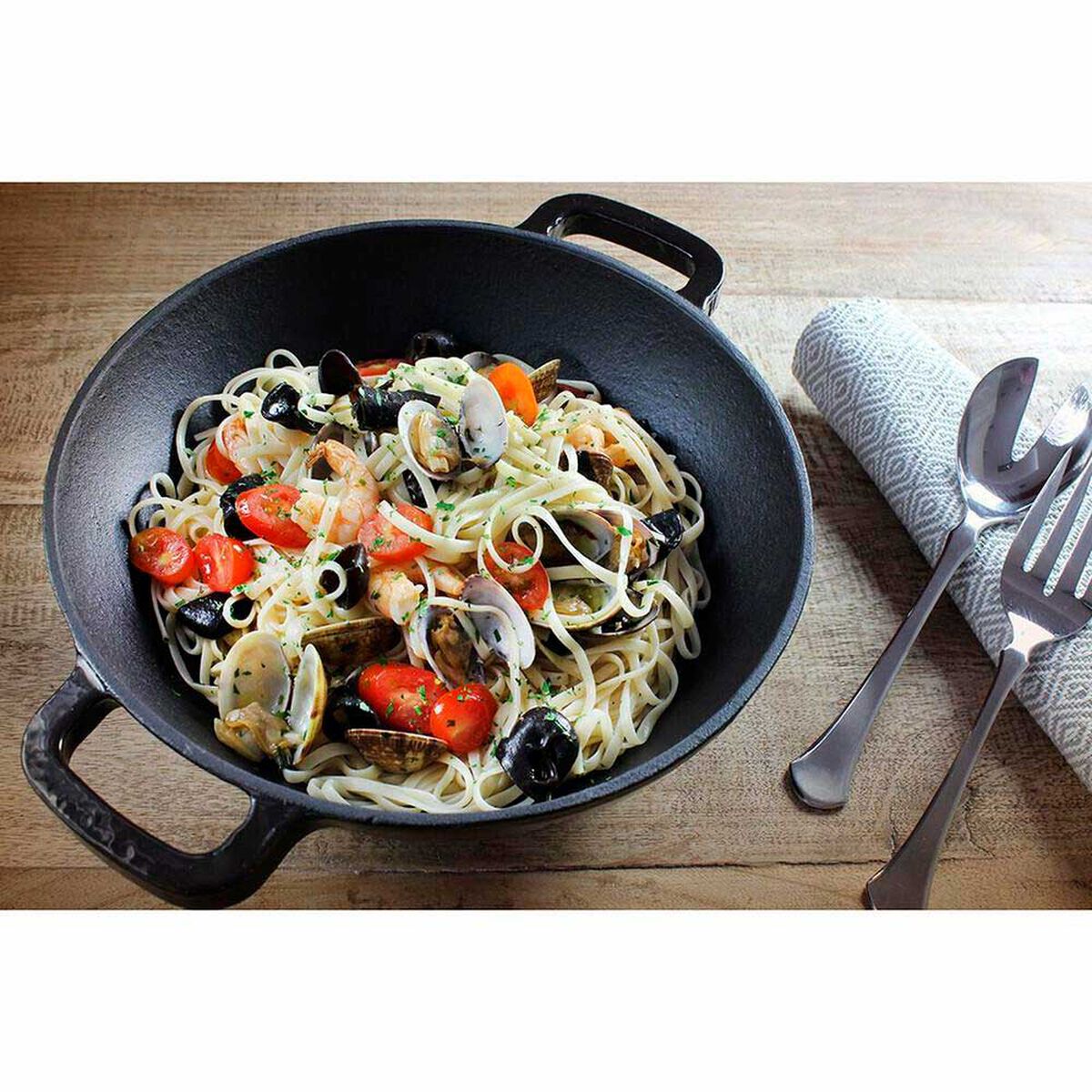 Wok Fierro Fundido Magefesa Ferro 30 cm