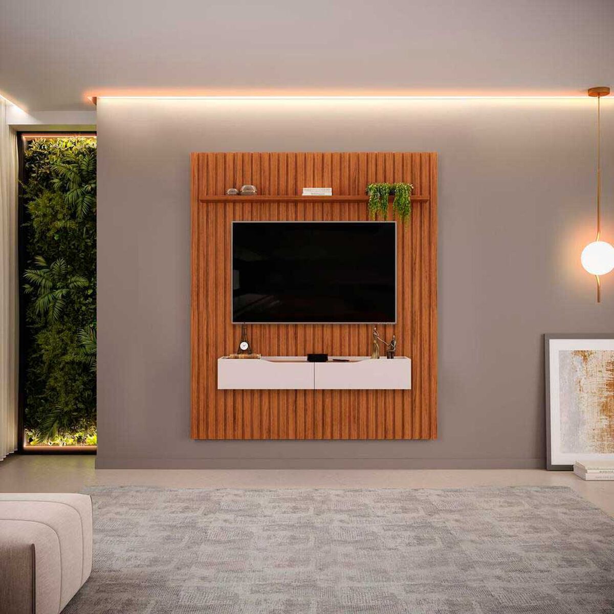 Panel TV Altavision Pratic 183 Caf&eacute; y Blanco