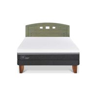 Cama Europea CIC 2 Plazas Ortopedic Advance + Respaldo Gales Olivo