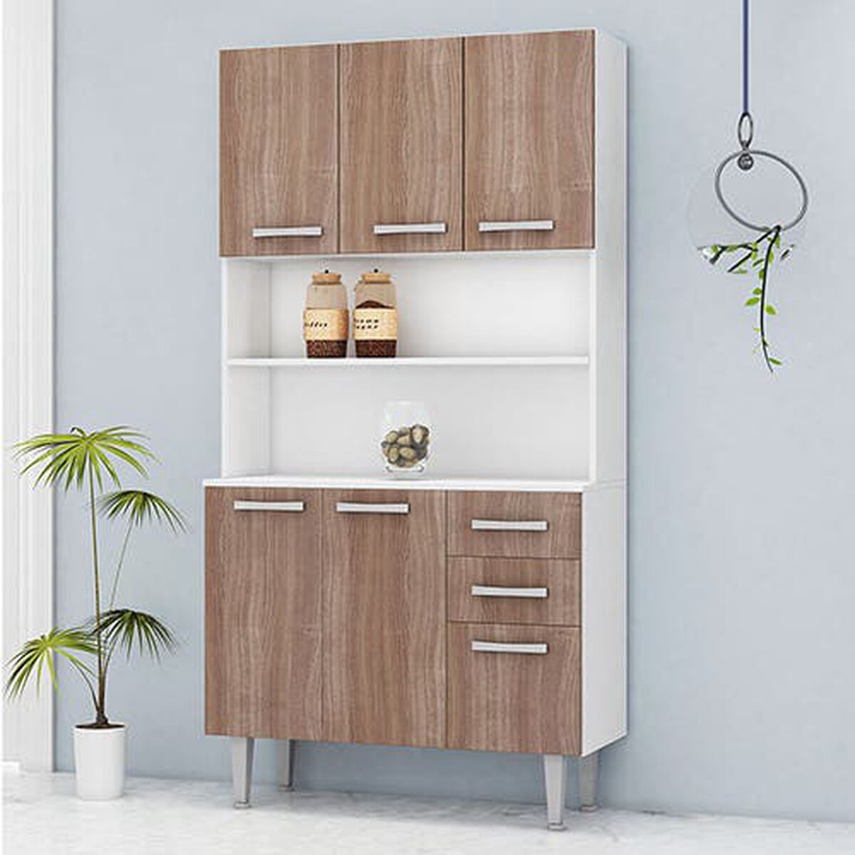 Mueble de Cocina Aaa Design KT121 2 Cajones 6 Puertas Blanco Teka