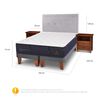 Cama Europea CIC Base Dividida 2 Plazas Grand Premium + Respaldo + Veladores