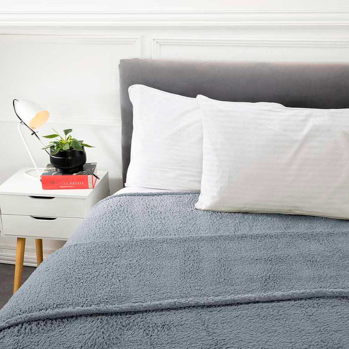 Frazada Sherpa Color Casanova 1.5 Plazas