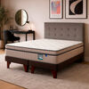 Cama Europea Flex Base Dividida 2 Plazas M&aacute;ximo Cobre + Respaldo Design Grafito