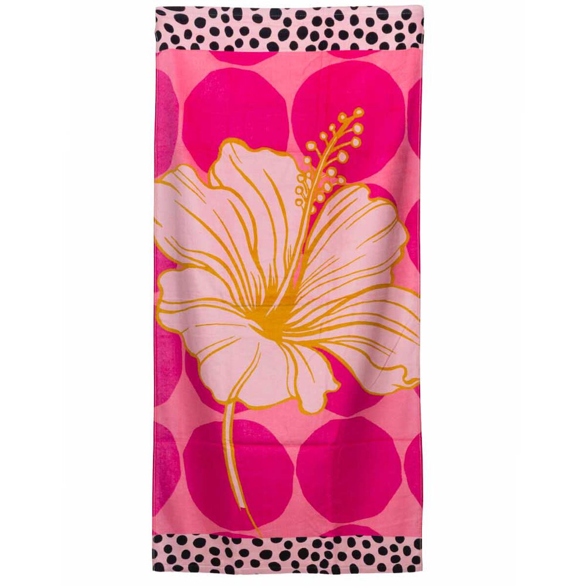Toalla de Playa Velour Casanova Hibiscus 75 x 150 cm.