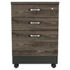 Mueble Archivador TuHome Home Office 3 Cajones Negro Soft Coñac