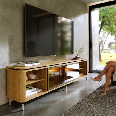 DECOCASA Rack TV Decocasa Lincoln Float hasta 85 Carvalho