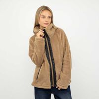 Polerón Peludo Mujer Icono Camel, Crudo, Negro, Rosado