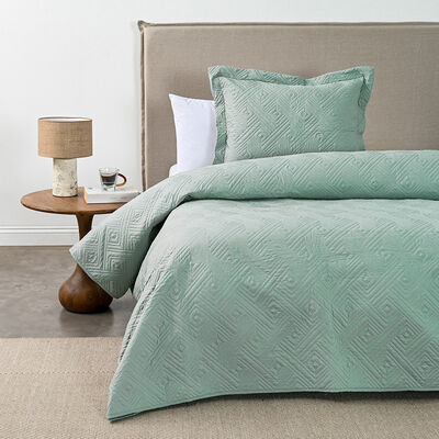 Quilt Cannon Matelado 1,5 Plazas Verde