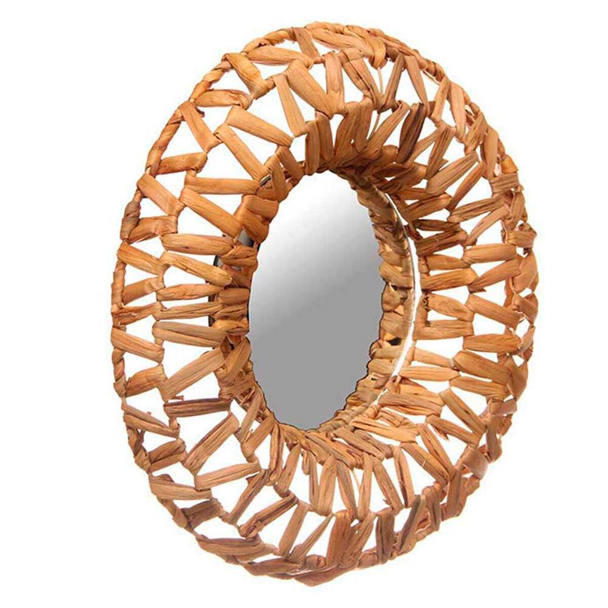 Espejo Mimbre Natural Vgo para Colgar Circular 46 cm Beige