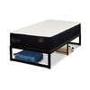 Cama Europea CIC Iron Smart 1,5 Plazas Premium + Respaldo Black Tapizado + Faldón