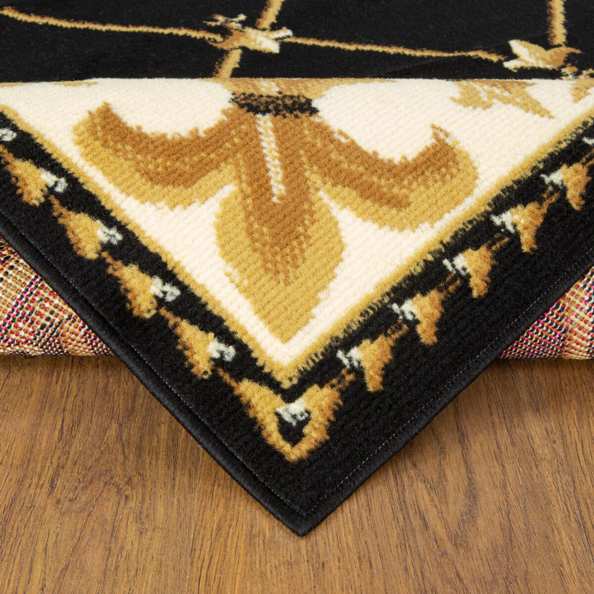 Alfombra Modalfo Kashan King 153 x 213 cm Negro