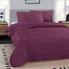 Quilt Illusions Sherpa Roma 2 Plazas Liso Burdeo