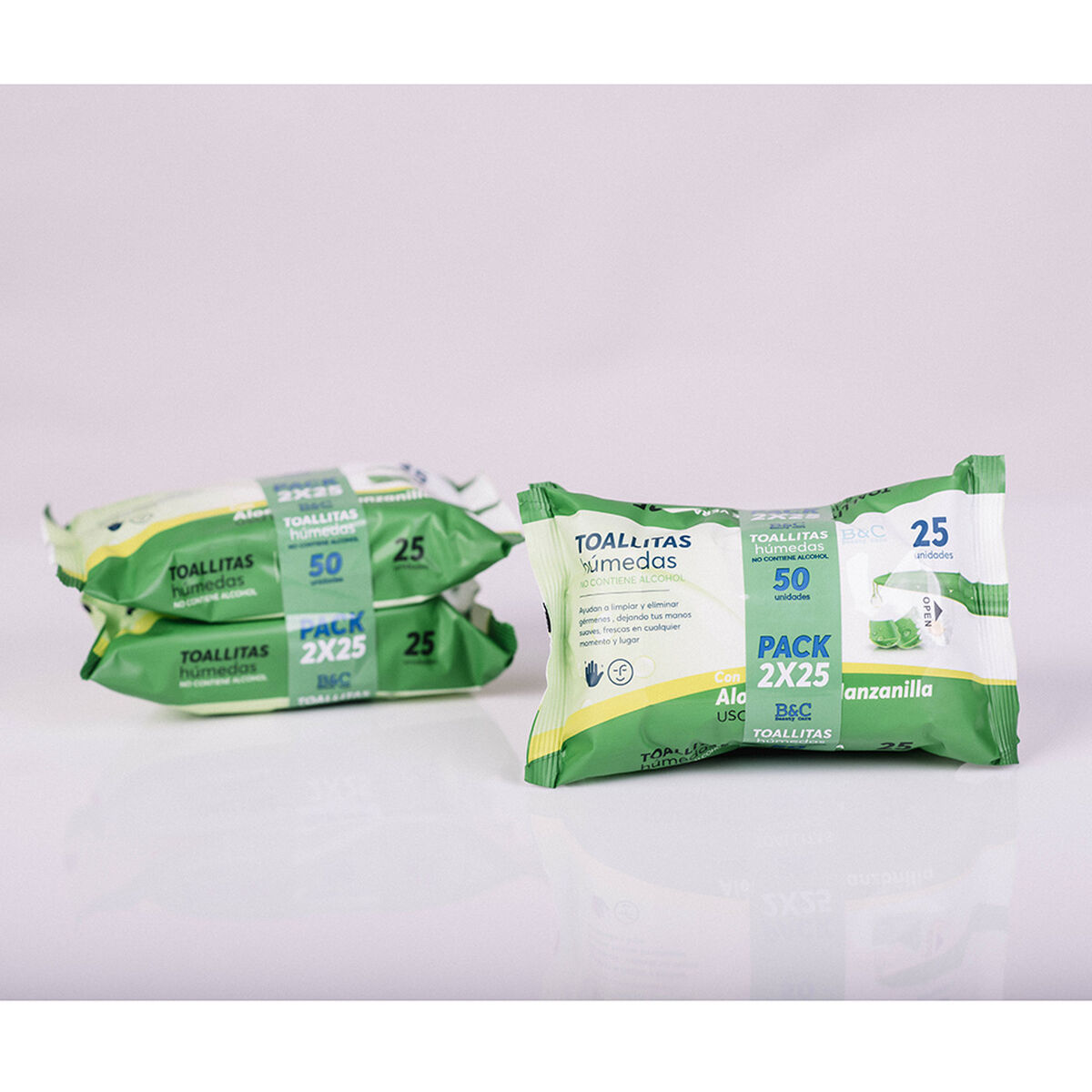 Toallas Higienizantes de manos Antibacteriales B&C