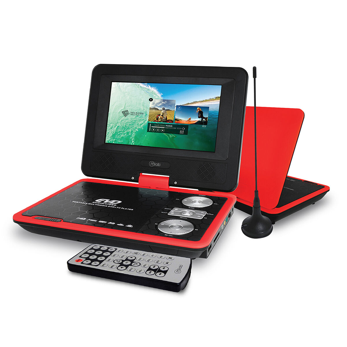 DVD Portátil Mlab Player 4158 7" Rojo 