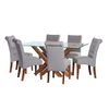 Juego de Comedor Latam Home Merida 6 Sillas Gris Claro