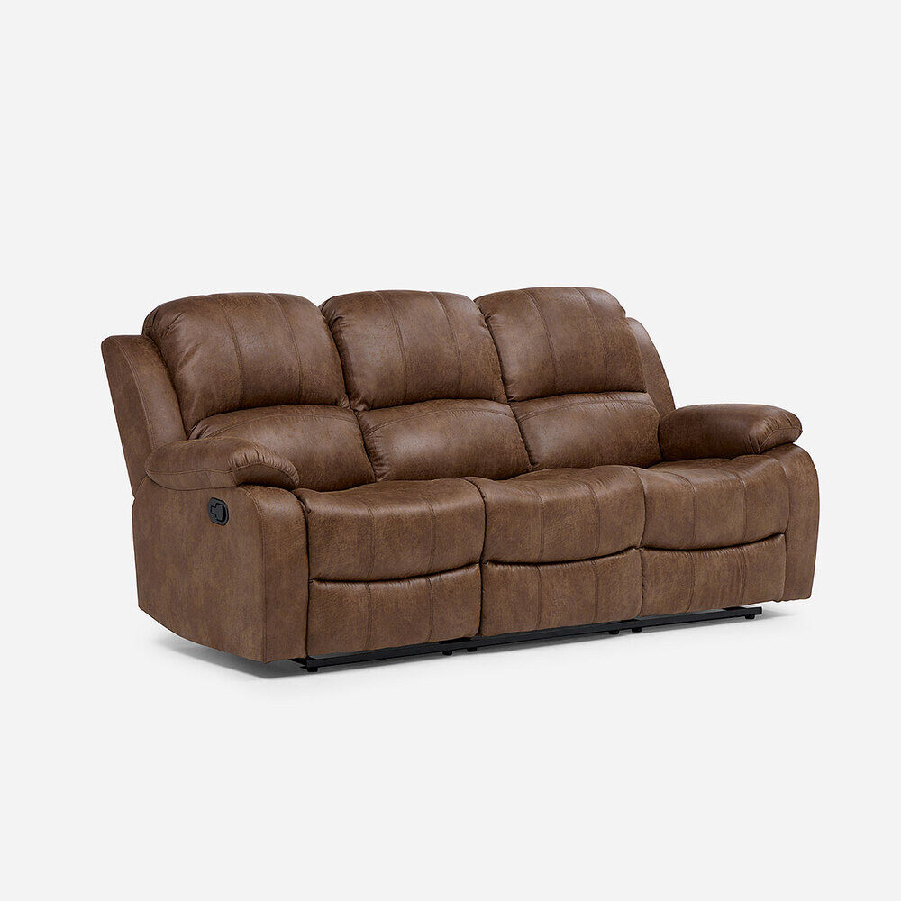 Sofá Reclinable Rosen Umbria 3 Cuerpos Tabaco