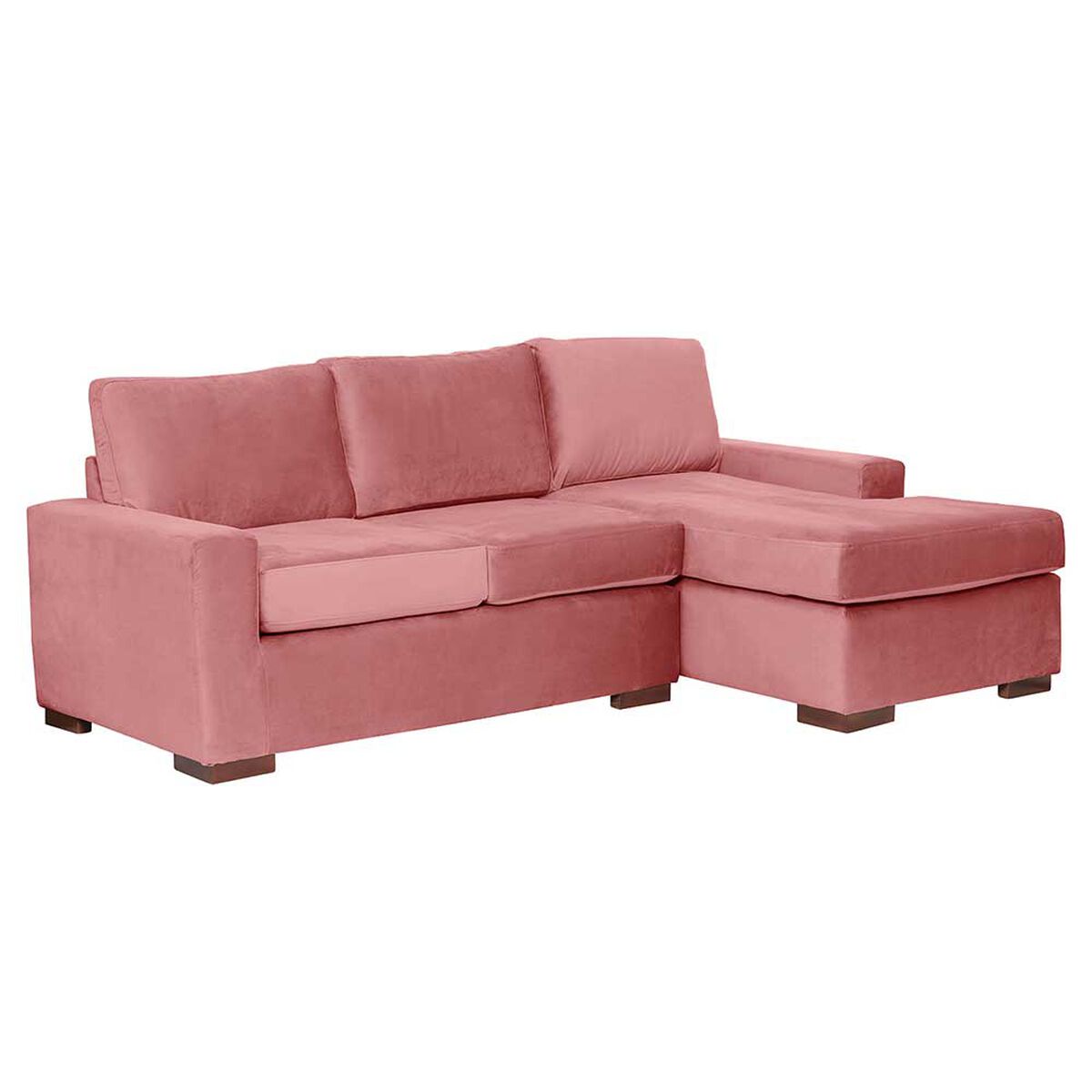 Sofá Seccional Derecho Latam Home Livorno 3 Cuerpos Rosa