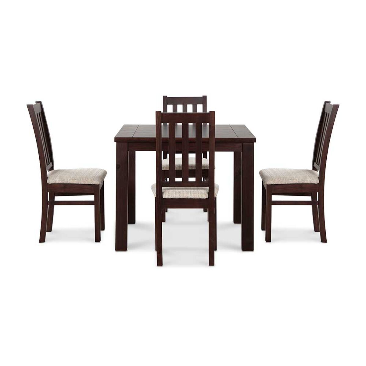Juego de Comedor CIC Ñuble Chocolate 4 Sillas