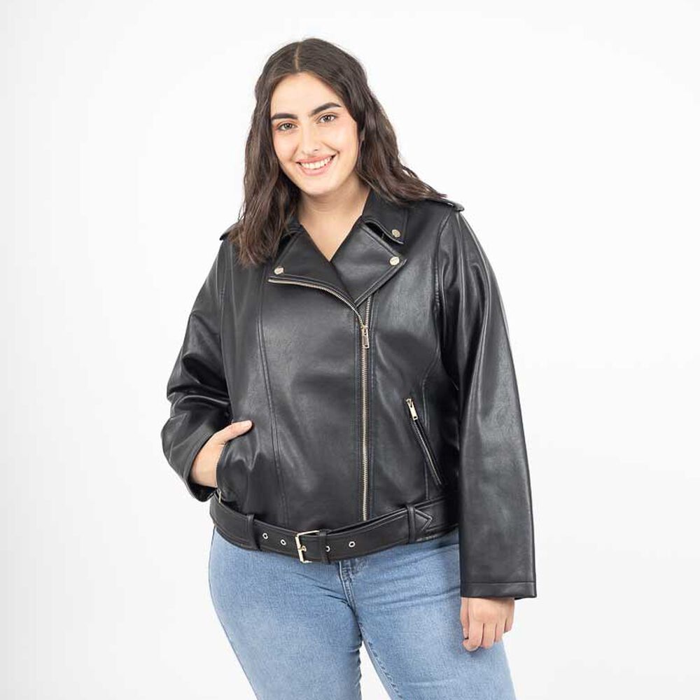 Chaqueta Biker Ecocuero Mujer Extralindas