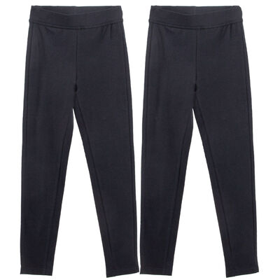 Imagen 1 del producto Pack 2 Calza Larga Escolar de Algodón Niña Talla 6 y 8 Crescendo Azul