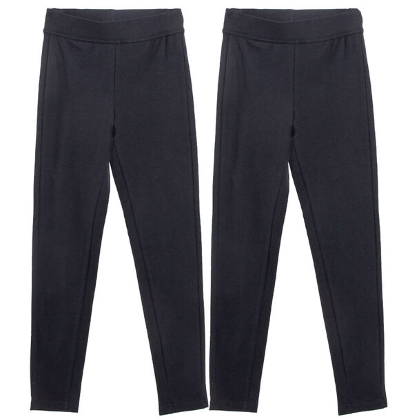 Pack 2 Calza Larga Escolar de Algodón Niña Talla 6 y 8 Crescendo