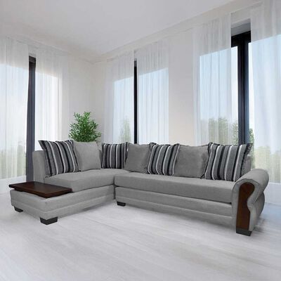 Sofá Seccional Living Factory Dakota 6 Cuerpos Gris