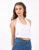 Polera Crop Lisa Sin Mangas Espalda Descubierta Mujer Icono