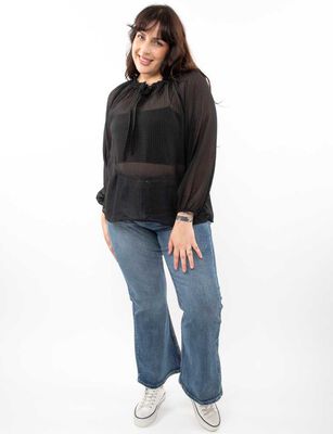 Imagen 2 del producto Blusa Manga Larga Mujer Extralindas Negro