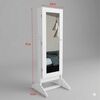 Joyero Tuhome Prisma 1 Puerta con Espejo Integrado Blanco