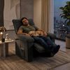 Bergere Retr&aacute;ctil Reclinable Mons Gavea 1 Cuerpo Preto Negro