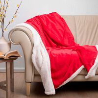 Manta de Poliéster Doral 127 x 152 cm Fluffy Rojo