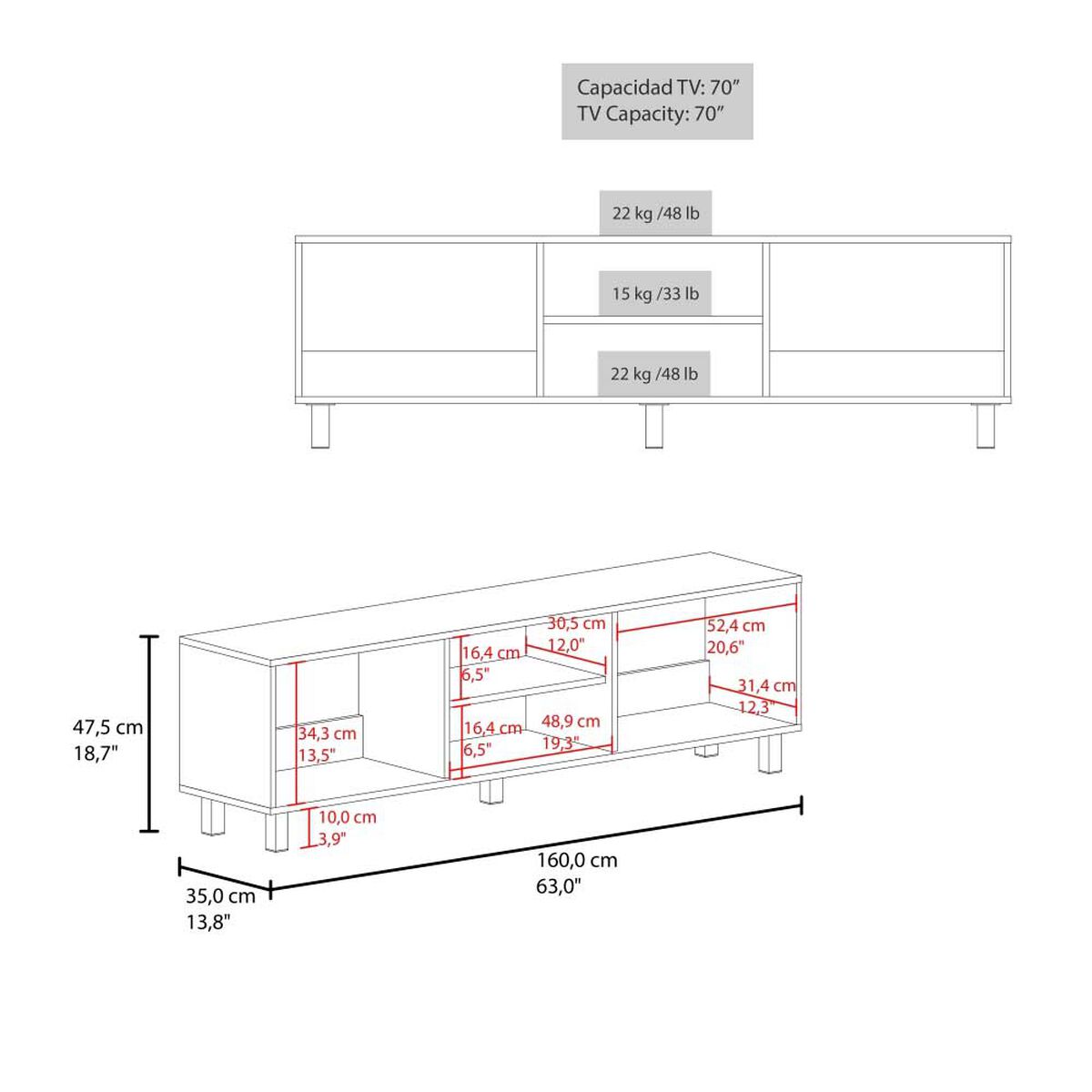 Panel TV Tuhome Tunez Hasta 70" Cartagena