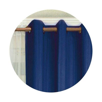 Imagen 2 del producto Combo Cortinas Doral Emilia 220 x 140 cm Azul Petroleo