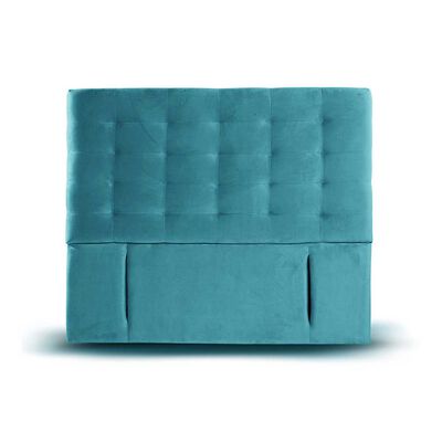 Respaldo Latam Home King Napoles Tela Velvet Turquesa
