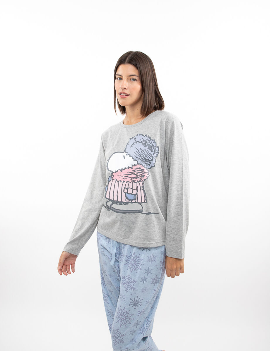 Pijama Manga Larga Mujer Snoopy