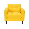 Sillón Bodevir Retro Felpa 1 Cuerpo Amarillo