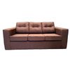Juego de Living Kea Nize Sofá 3 Cuerpos + Dos Pouf 1 Cuerpo Cañamazo Café