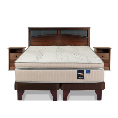Imagen 2 del producto Cama Europea Flex Base Dividida King Máximo Cobre  + Respaldo + 2 Veladores Castell