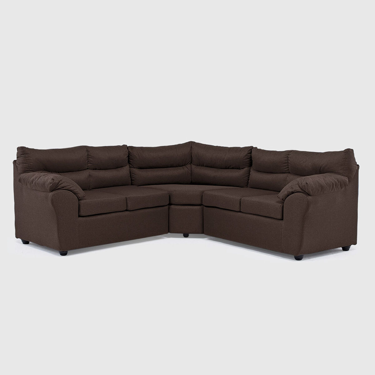 Seccional Muebles MPR Array&aacute;n 2-1-2 Cuerpos Tela Chocolate