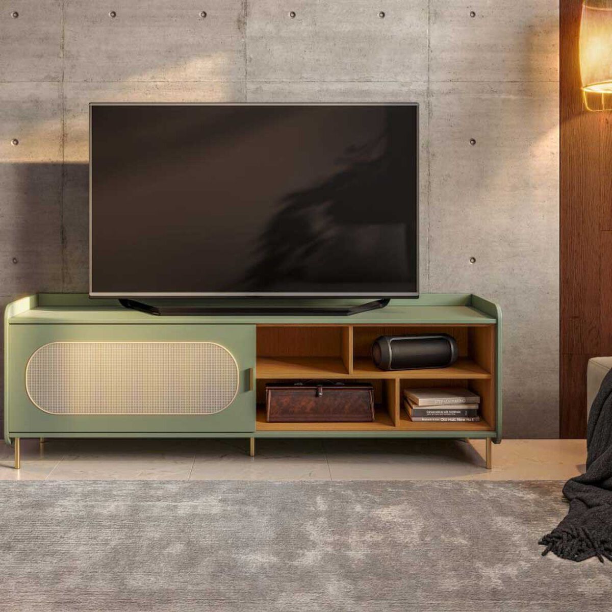 Rack TV Amuv Noa Hasta 70" Verde