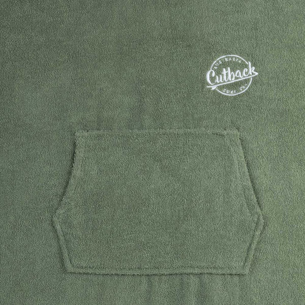 Toalla de Playa con Capucha Surf Juvenil Cutback Verde Teen