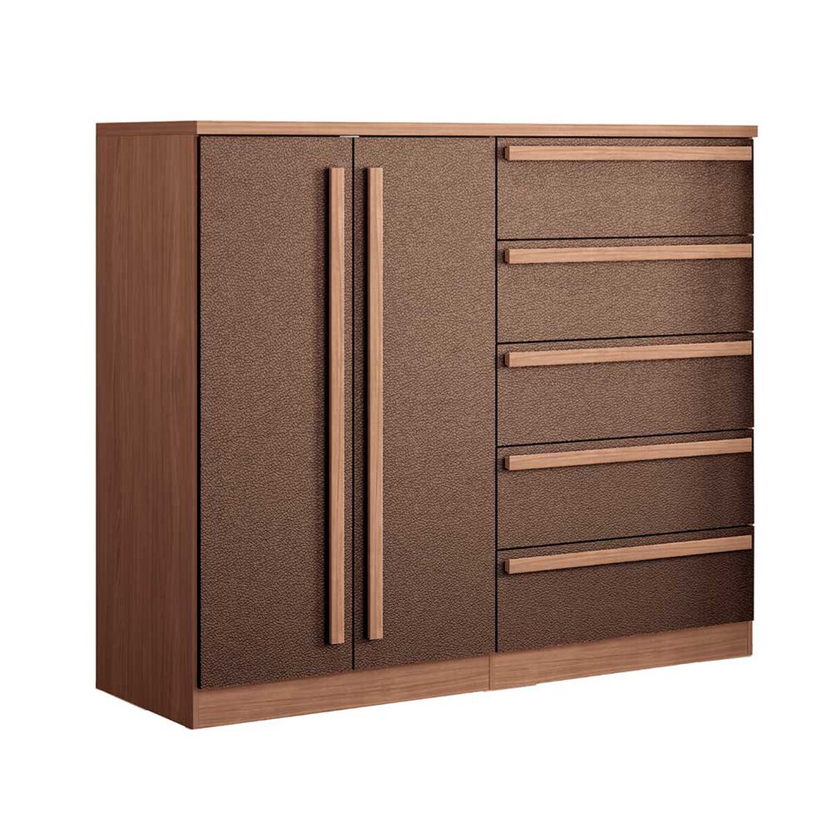 C&oacute;moda Onessta Malaga 5 Cajones 2 Puertas Terracota