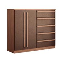 Cómoda Onessta Malaga 5 Cajones 2 Puertas Terracota