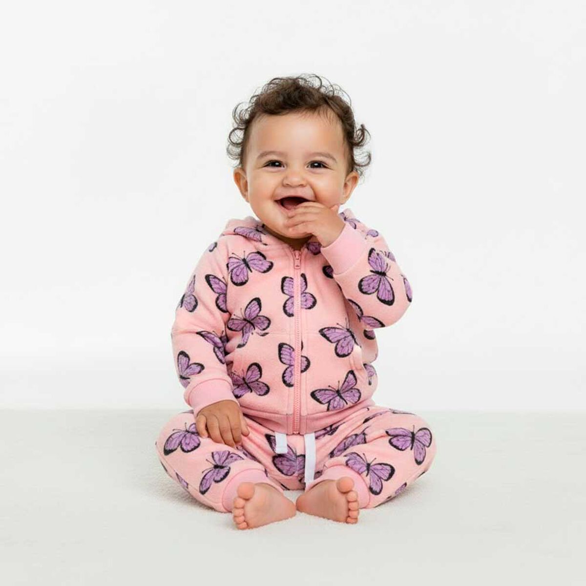 Conjunto Poler&oacute;n+Buzo Beba Chess Baby
