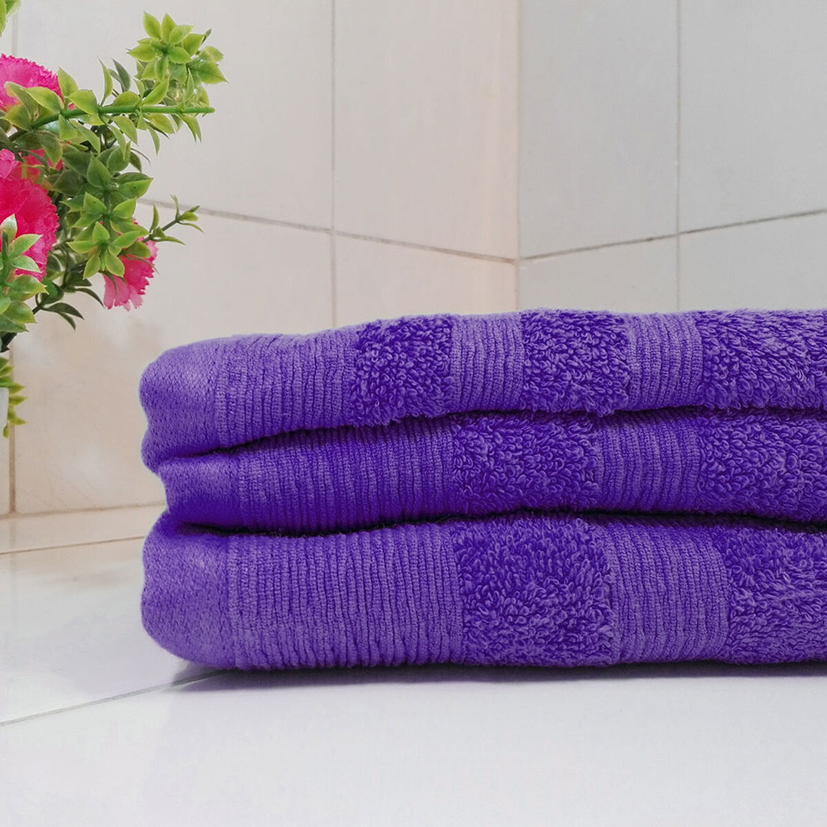 Set Toallas de Baño Illusions 2 Piezas Morado