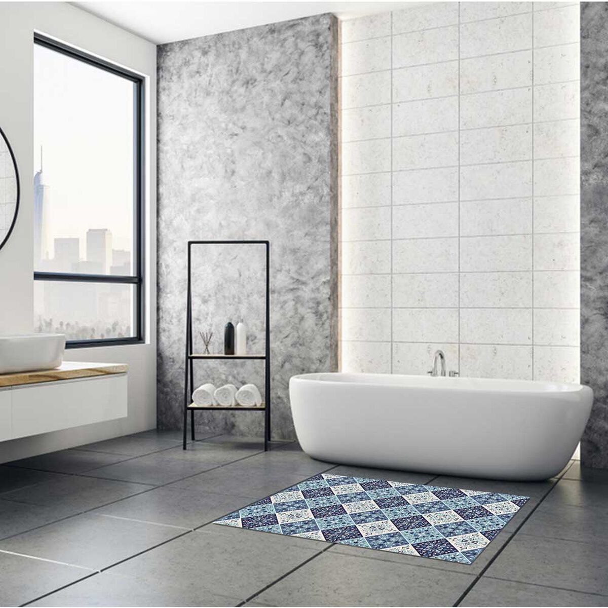 Alfombra Davanti Blue Tile 76 x91 Blue Tile